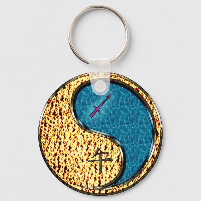 Sagittarius & Water Horse Keychain (Front)