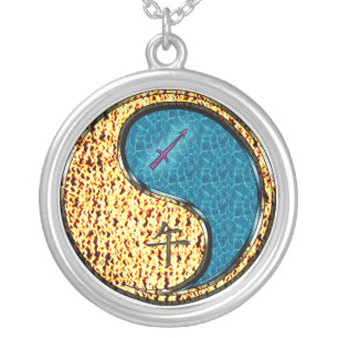 Sagittarius & Water Horse Silver Plated Necklace