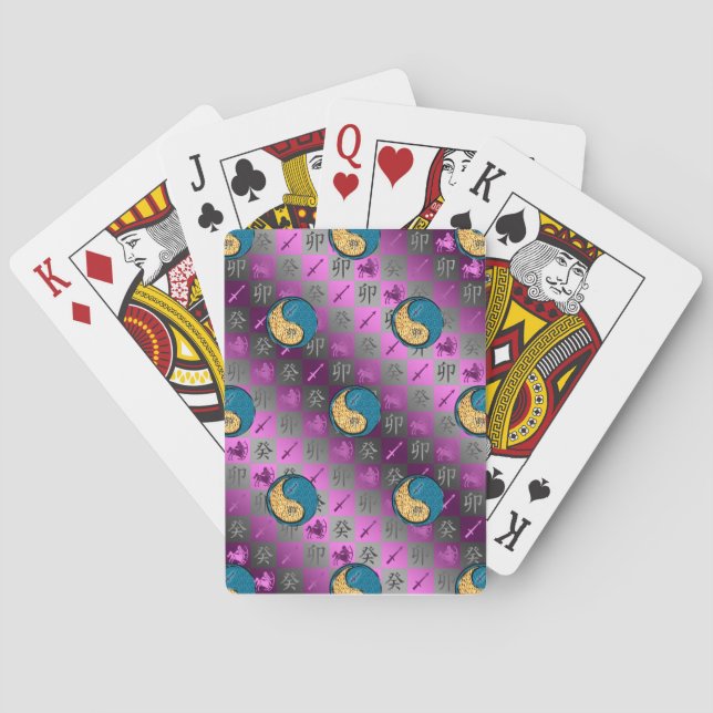 Sagittarius & Water Rabbit Poker Cards (Back)
