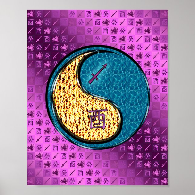 Sagittarius & Water Rooster Poster (Front)