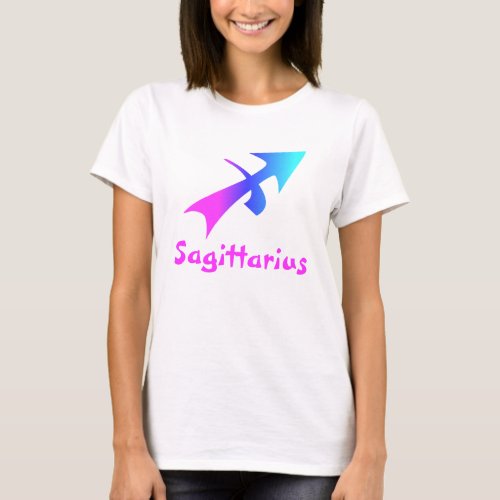 Sagittarius womens white tshirt