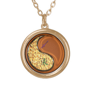 Sagittarius & Wood Goat Gold Plated Necklace