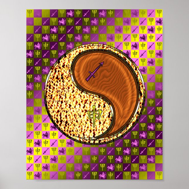 Sagittarius & Wood Monkey Poster (Front)