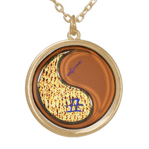 Sagittarius & Wood Ox Gold Plated Necklace