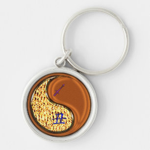 Sagittarius & Wood Ox Keychain