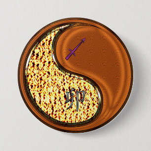 Sagittarius & Wood Rabbit Button