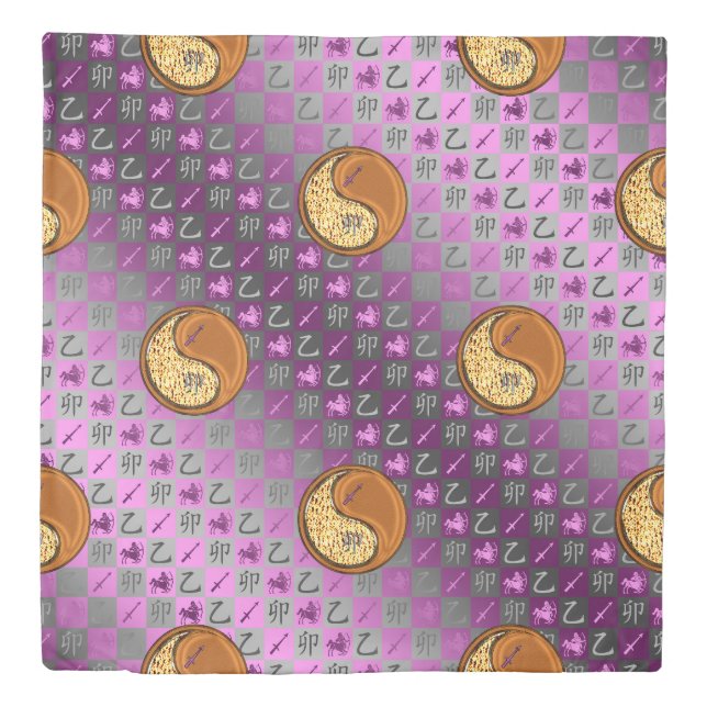 Sagittarius & Wood Rabbit Duvet Cover (Front)