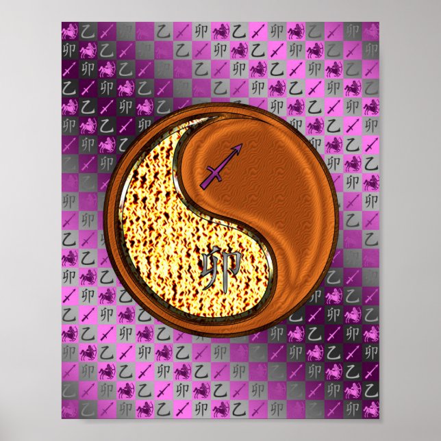 Sagittarius & Wood Rabbit Poster (Front)