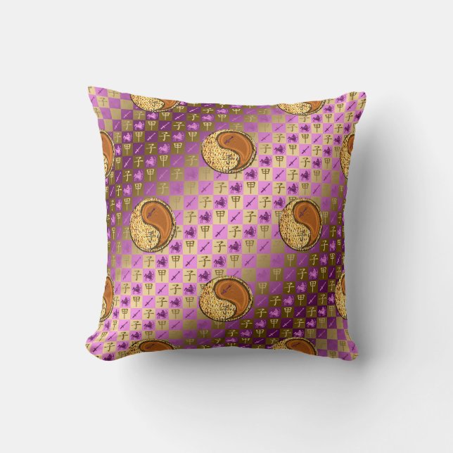 Sagittarius & Wood Rat Throw Pillow (Front)