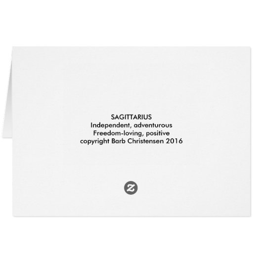 Sagittarius Zodiac (Back Horizontal)