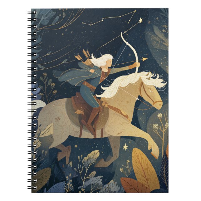 Sagittarius Zodiac Archer Notebook (Front)