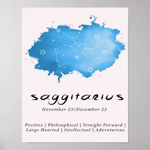 Sagittarius Zodiac Art Owner Gift  Cute Gift Poster