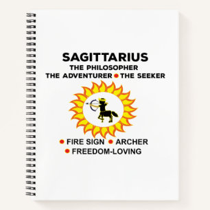 Sagittarius Zodiac Astrological Signs Notebook