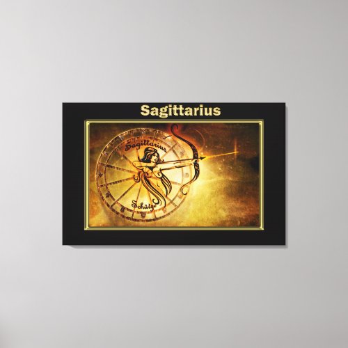 Sagittarius Zodiac Astrology design Canvas Print