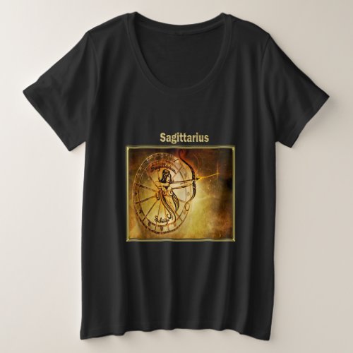 Sagittarius  Zodiac Astrology design Horoscope Plus Size T_Shirt