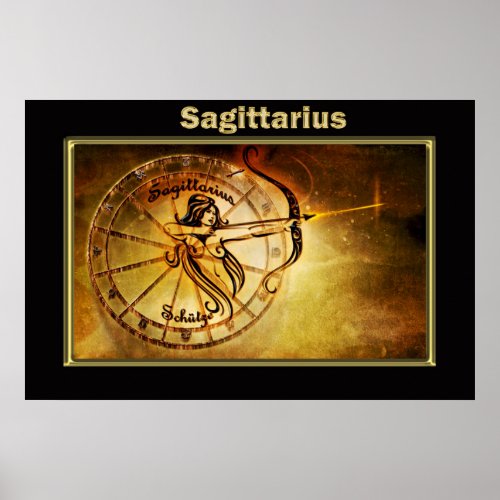 Sagittarius Zodiac Astrology design Poster