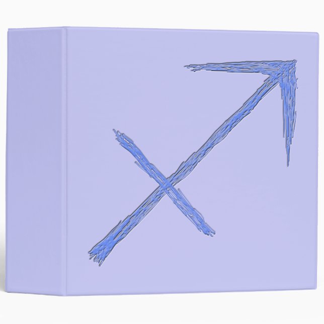 Sagittarius. Zodiac Astrology Sign. Blue. Binder (Front/Spine)