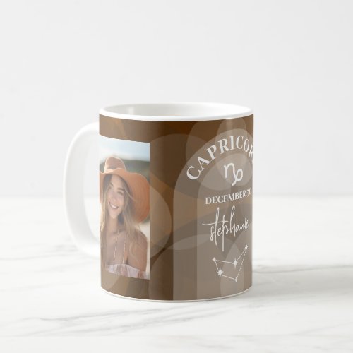 Sagittarius Zodiac Astrology Sign Photo Birthdate Coffee Mug