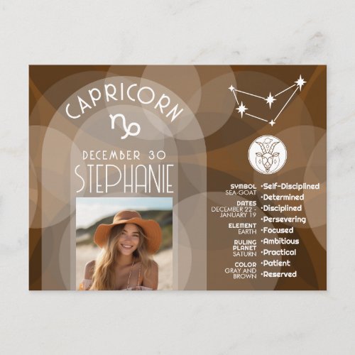 Sagittarius Zodiac Astrology Sign Photo Birthdate Postcard