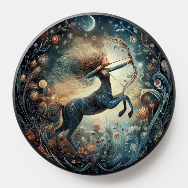 Sagittarius Zodiac Birth Sign Astrology Celestial PopSocket (Popsocket)