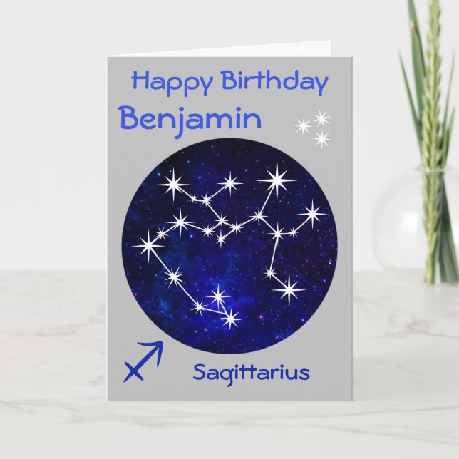 Sagittarius Zodiac Birthday card (Front)