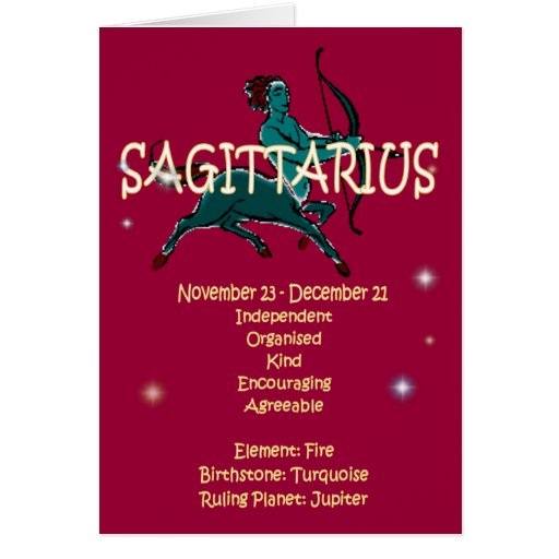 Sagittarius Zodiac Birthday Greeting Card | Zazzle