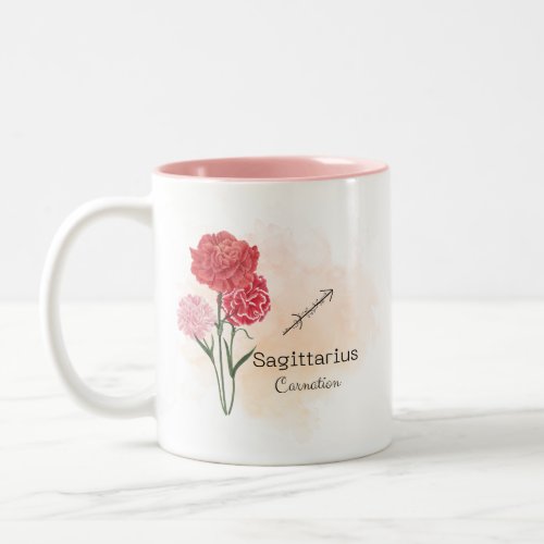 Sagittarius Zodiac Carnation  Coffee Mug