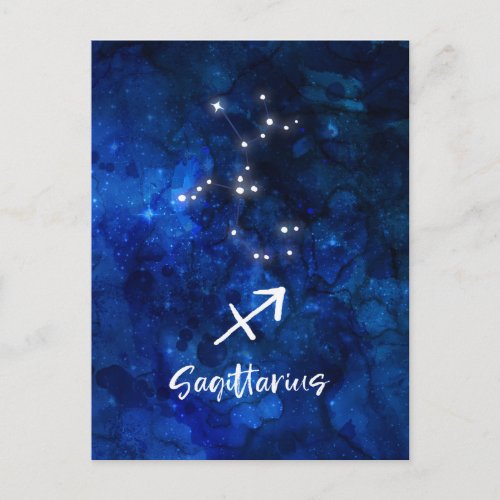 Sagittarius Zodiac Constellation Galaxy Celestial Postcard
