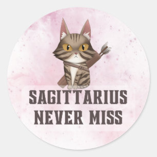 Sagittarius Zodiac Decal for Astrology Lovers Classic Round Sticker