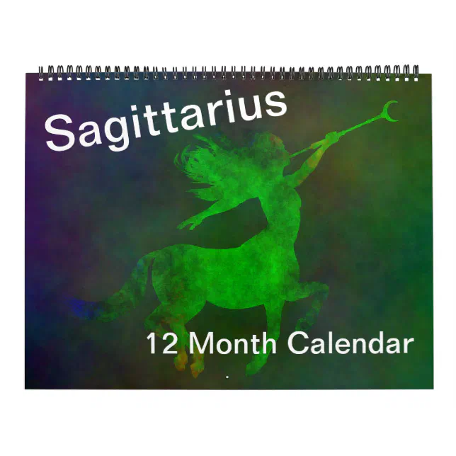 Sagittarius Zodiac December Colorful Sign Symbols Calendar Zazzle