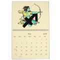 Sagittarius Zodiac December Colorful Sign Symbols Calendar | Zazzle