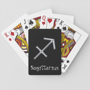 Sagittarius  Zodiac-faux metal Playing Cards