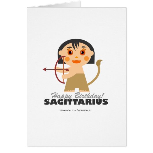 Sagittarius Zodiac for kids Cards (Front)