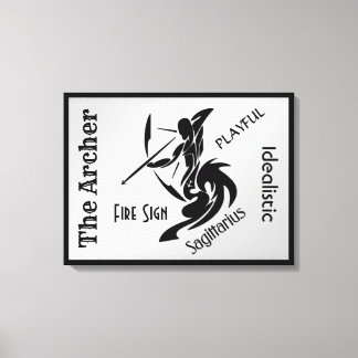 Sagittarius Zodiac Framed Canvas Print