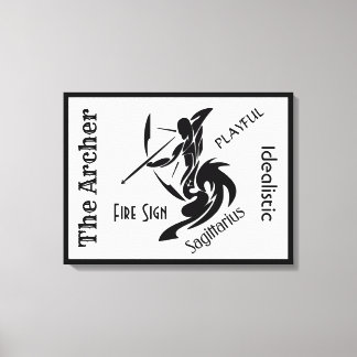 Sagittarius Zodiac Framed Canvas Print