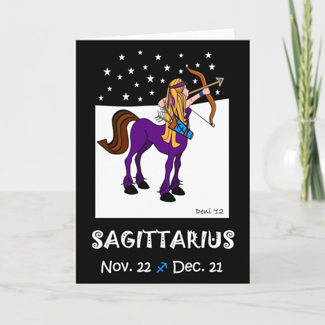SAGITTARIUS - ZODIAC GREETING CARD (Front)