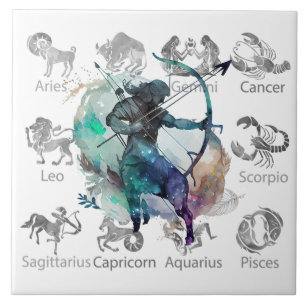 Sagittarius Zodiac Horoscope Astrology Ceramic Tile