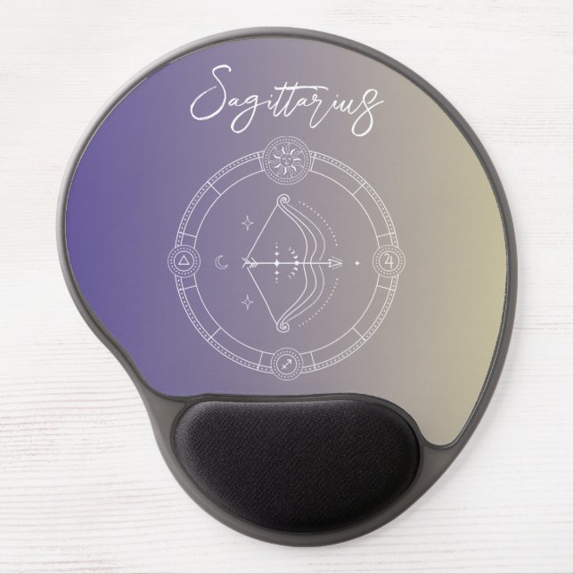 Sagittarius zodiac horoscope star sign gradient gel mouse pad (Front)