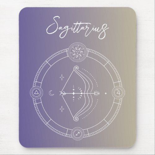 Sagittarius zodiac horoscope star sign gradient mouse pad