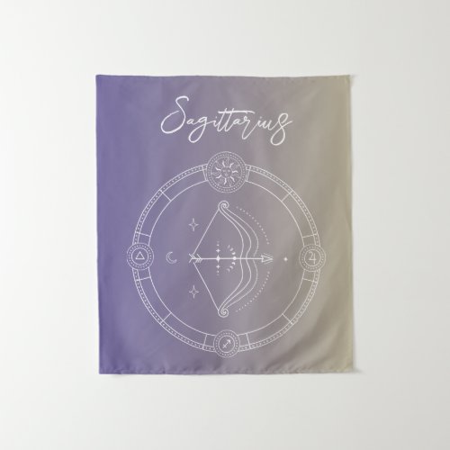 Sagittarius zodiac horoscope star sign gradient tapestry