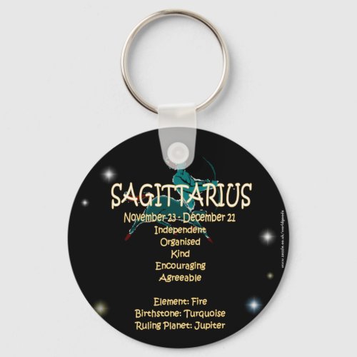 Sagittarius zodiac keychain
