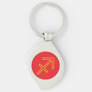 Sagittarius Zodiac Metal Keychain