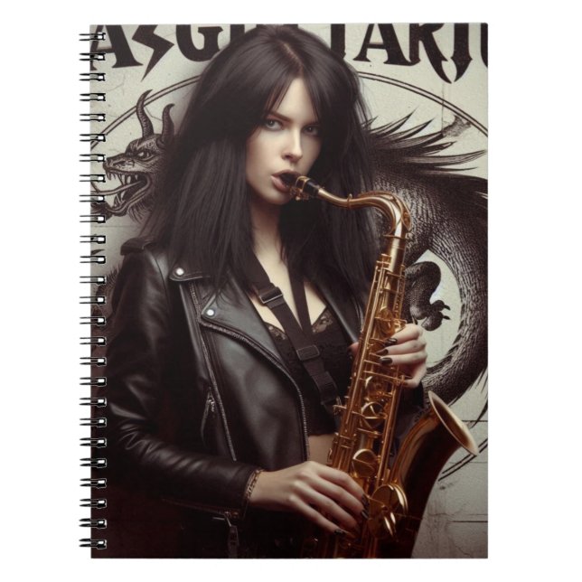 Sagittarius Zodiac Musician Saxophone  Notebook (Front)
