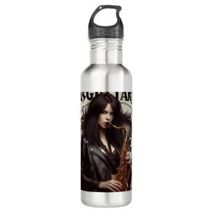 Sagittarius Zodiac Musician Saxophone  Stainless Steel Water Bottle