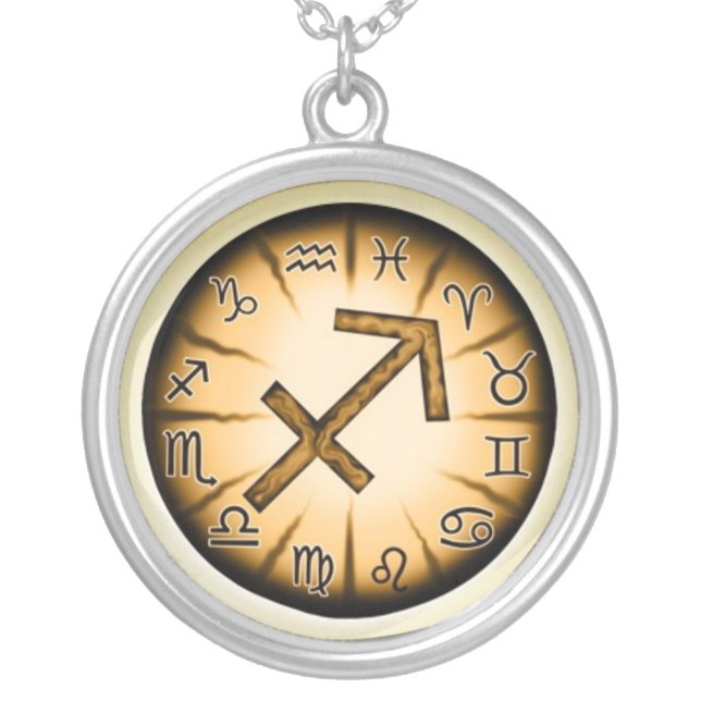 Sagittarius Zodiac Necklace (Front)