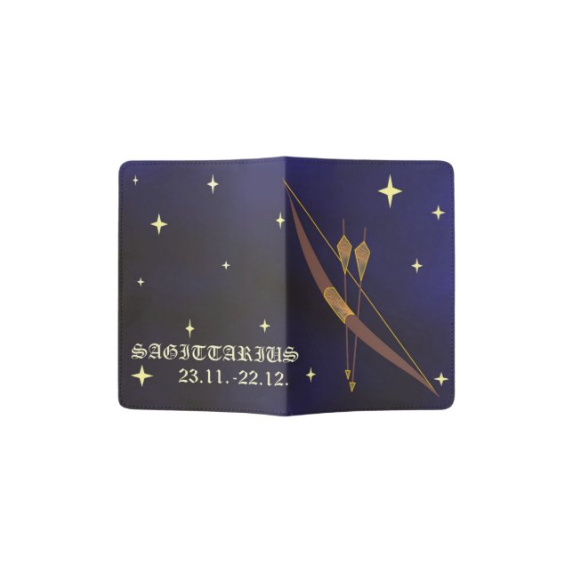 Sagittarius zodiac Passport Holder (Opened)