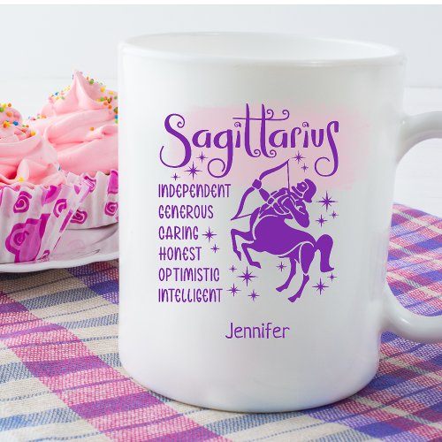 Sagittarius Zodiac Personalized Traits Horoscope   Coffee Mug