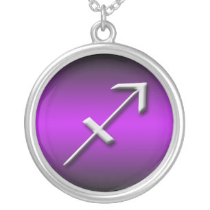 Sagittarius Zodiac Purple Gradient ~ Necklace