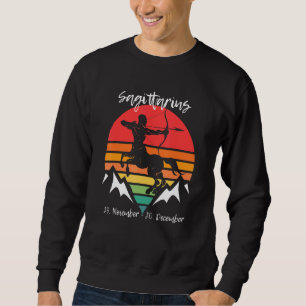 Sagittarius Zodiac Retro Sunset 2 Sweatshirt