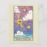 Sagittarius Zodiac Sign Abstract Art Vintage Postcard